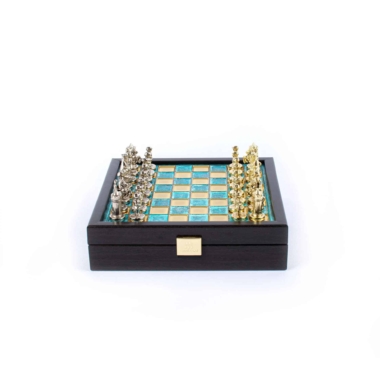 Ensemble de Jeu d'Échecs Empire Byzantin avec Coffret de Rangement - Or & Argent – Image 6