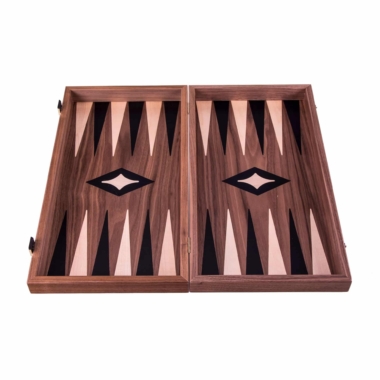 Ensemble Jeu d'Échecs, Jeu de Dame et de Backgammon en Bois de Noyer et de Chêne – Image 3