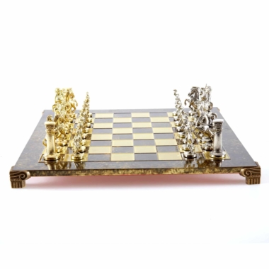 Ensemble Jeu d'Echecs Période Greco Romaine Argent et Doré – Image 3