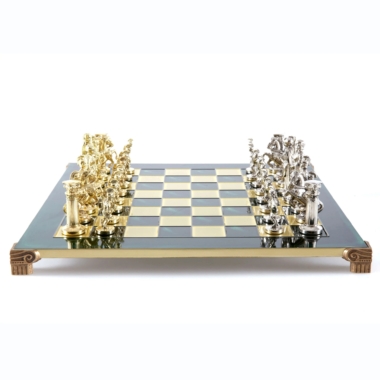 Ensemble Jeu d'Echecs Période Greco Romaine Argent et Doré – Image 13