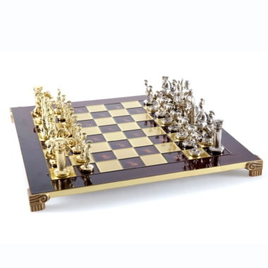 Ensemble Jeu d'Echecs Période Greco Romaine Argent et Doré – Image 7