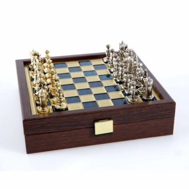 Ensemble de Jeu d'Échecs Empire Byzantin avec Coffret de Rangement - Or & Argent – Image 16