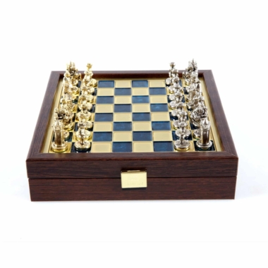 Ensemble de Jeu d'Échecs Empire Byzantin avec Coffret de Rangement - Or & Argent – Image 17