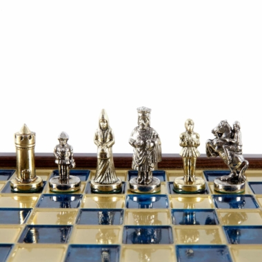 Ensemble de Jeu d'Échecs Empire Byzantin avec Coffret de Rangement - Or & Argent – Image 18