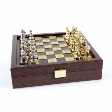 Ensemble de Jeu d'Échecs Empire Byzantin avec Coffret de Rangement - Or & Argent – Image 22
