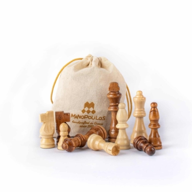 Ensemble Jeu d'Échecs, Jeu de Dame et de Backgammon en Bois de Noyer et de Chêne – Image 4