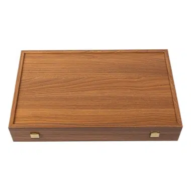 Backgammon Réplique Bois Chêne-Noyer avec Racks Latéraux