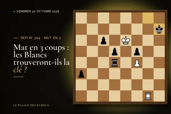 Position du défi d’échecs n° 304 : Les Blancs jouent et matent en 3